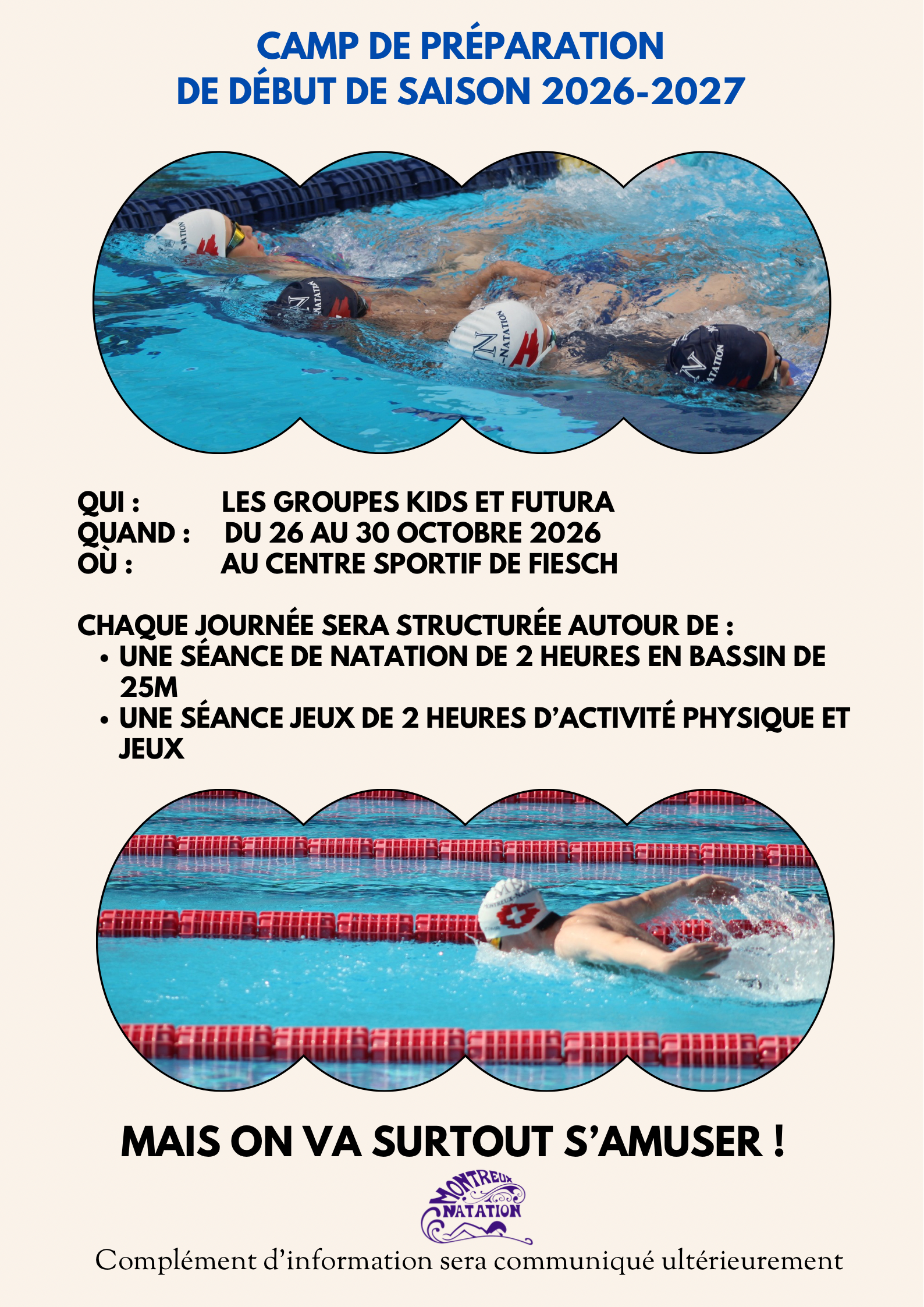 Cours de natation
